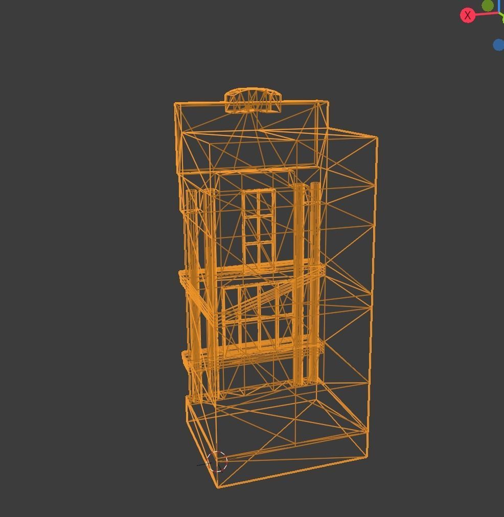 building 15 Low-poly 3D model_7