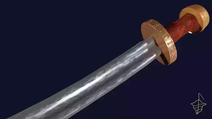 Khora sword with Spatha handle Low-poly 3D model