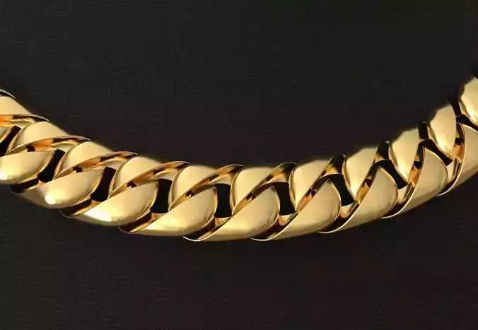 Tiffany Cuban Curb Chain Link Bracelet 10 mm Wide 3D print model