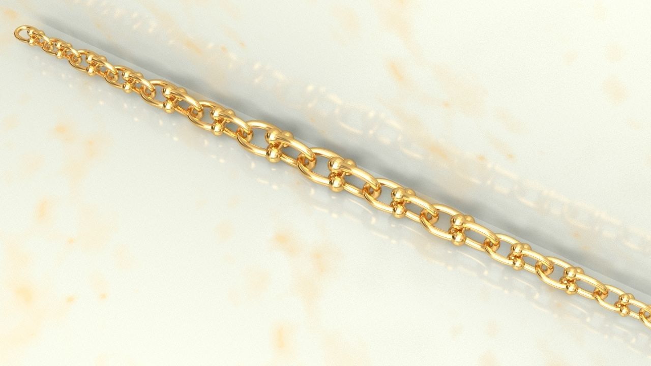 Graduated Oval 1 Tiffany Necklace and bracelet 3D print model_6