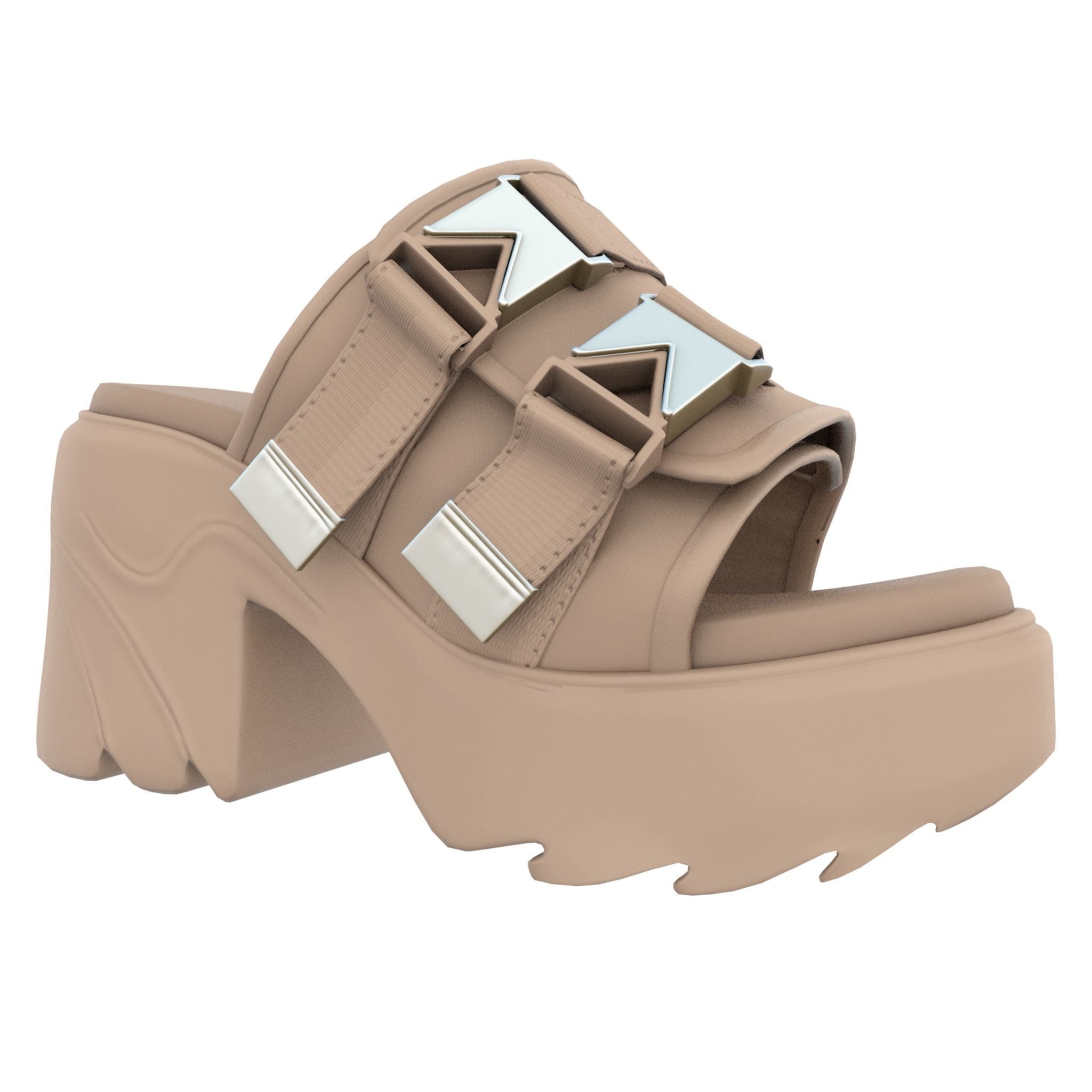 BOTTEGA VENETA Flash Clogs  -  3d Model Low-poly Low-poly 3D model_4
