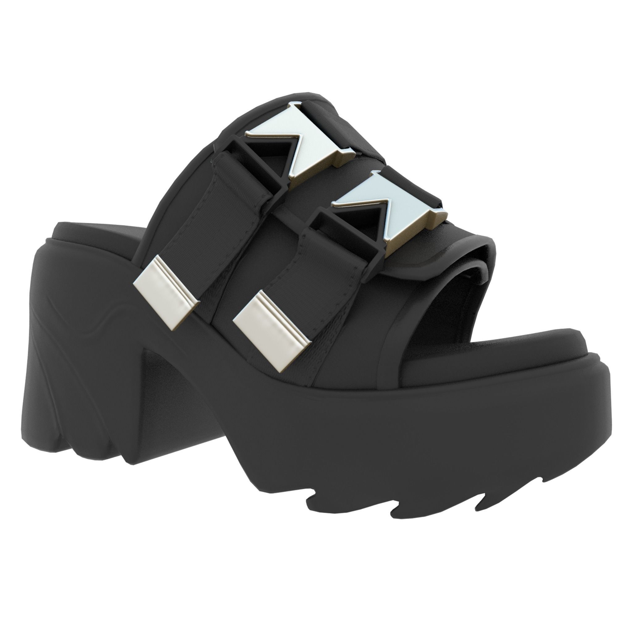 BOTTEGA VENETA Flash Clogs  -  3d Model Low-poly Low-poly 3D model_5