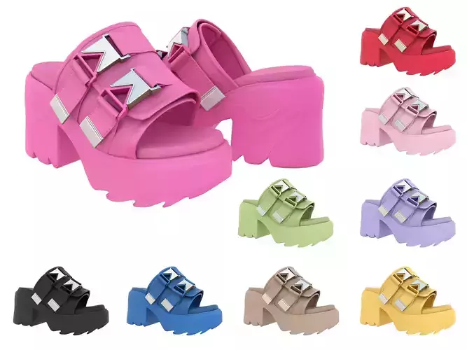 BOTTEGA VENETA Flash Clogs  -  3d Model Low-poly Low-poly 3D model