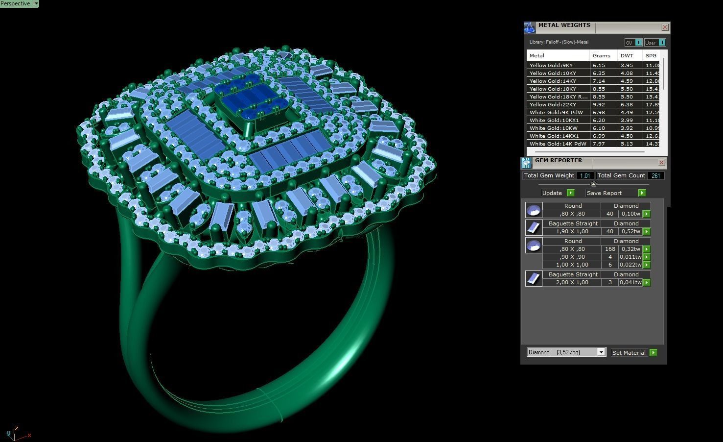 Large Diamond Ring 3D print model_2