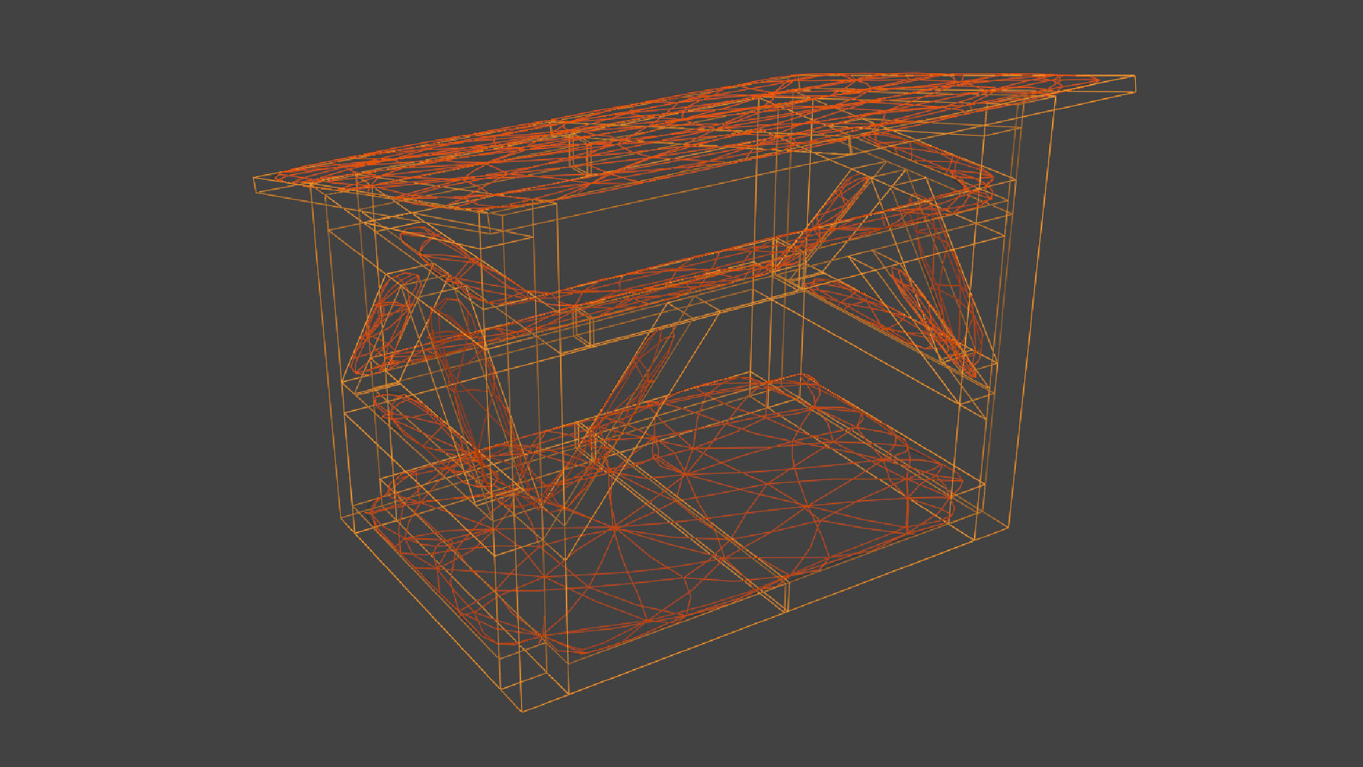 Snow Covered Dark Firewood Storage Low Poly Low-poly 3D model_8