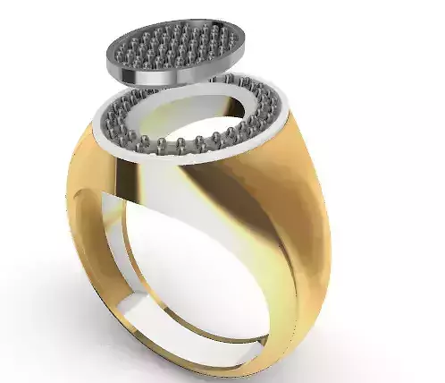 Man ring with gems 10019