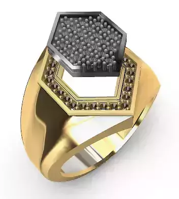 Man ring with gems 10020
