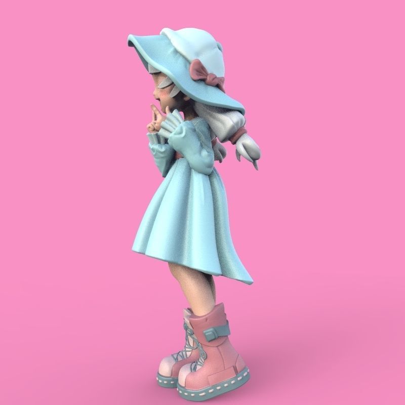Summer Girl 3D print model_25