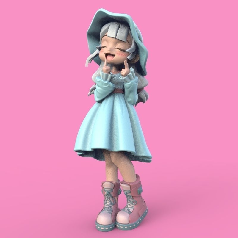 Summer Girl 3D print model_51