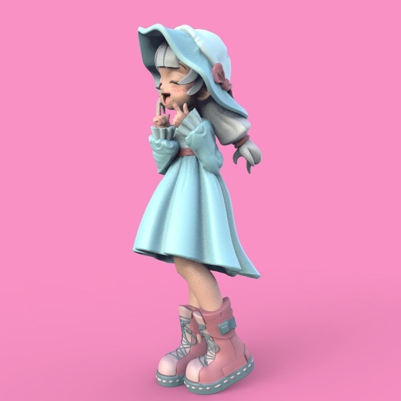 Summer Girl 3D print model_16