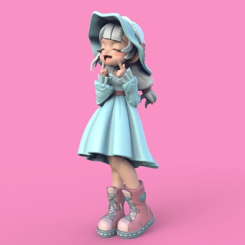Summer Girl 3D print model_7