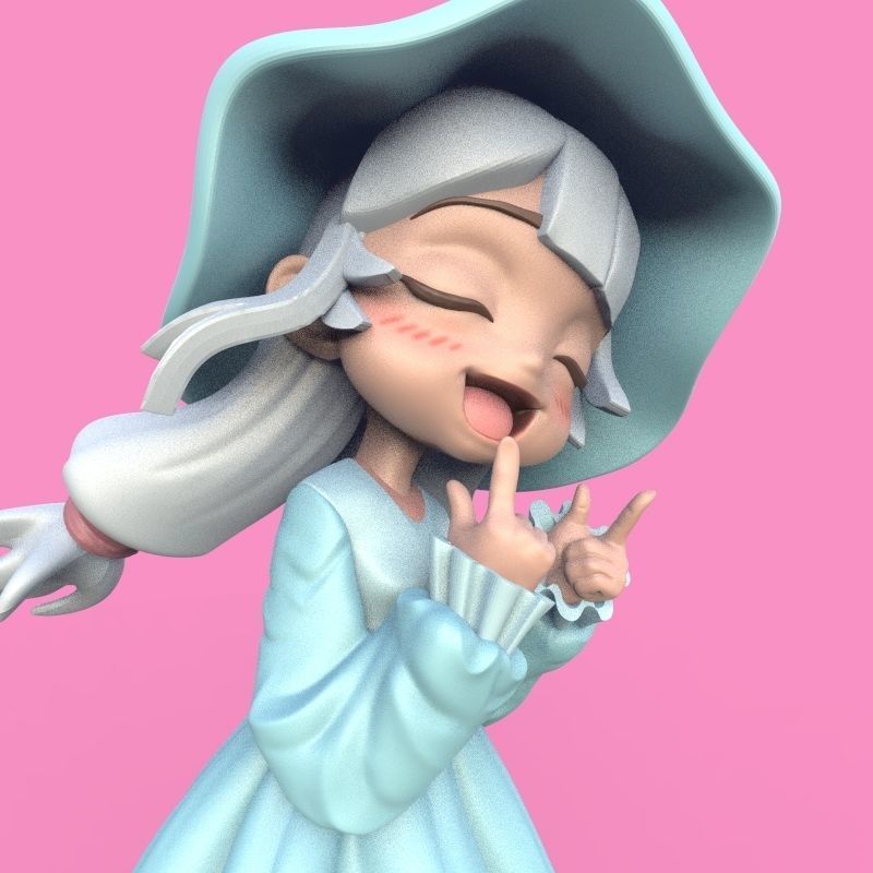 Summer Girl 3D print model_2