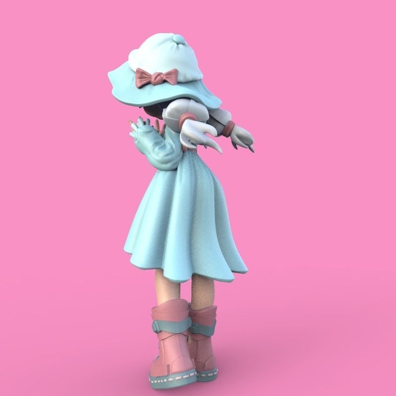 Summer Girl 3D print model_50