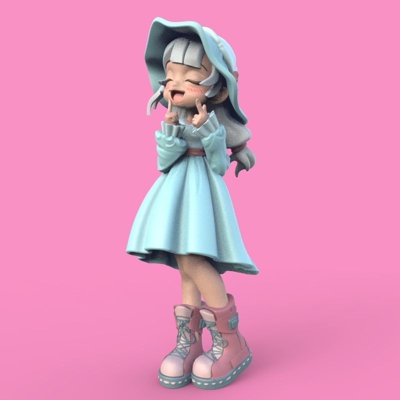 Summer Girl 3D print model_6