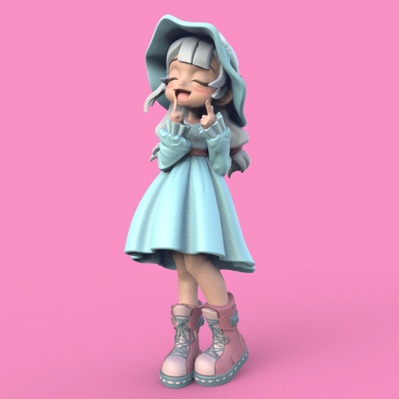 Summer Girl 3D print model_52
