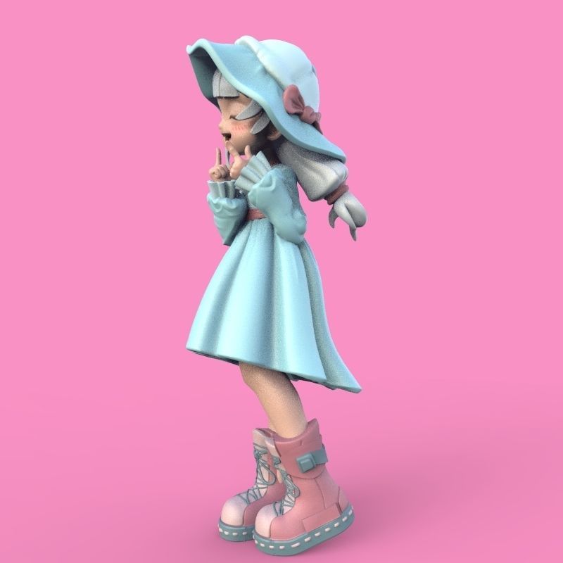 Summer Girl 3D print model_20