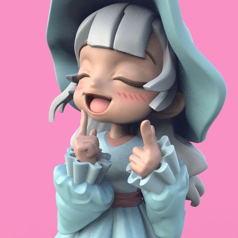 Summer Girl 3D print model_4