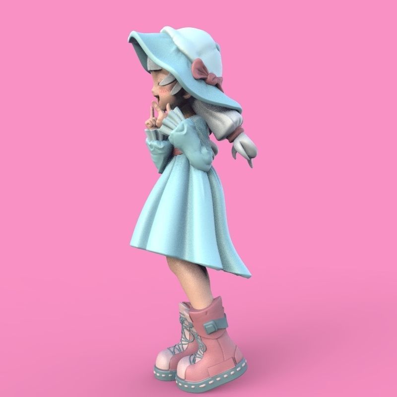 Summer Girl 3D print model_23