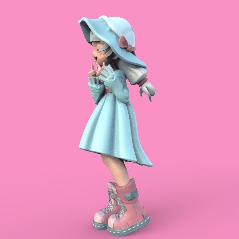 Summer Girl 3D print model_21