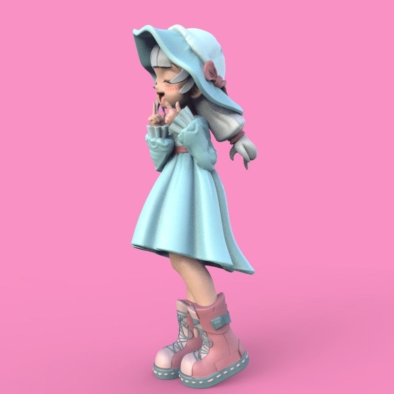 Summer Girl 3D print model_18