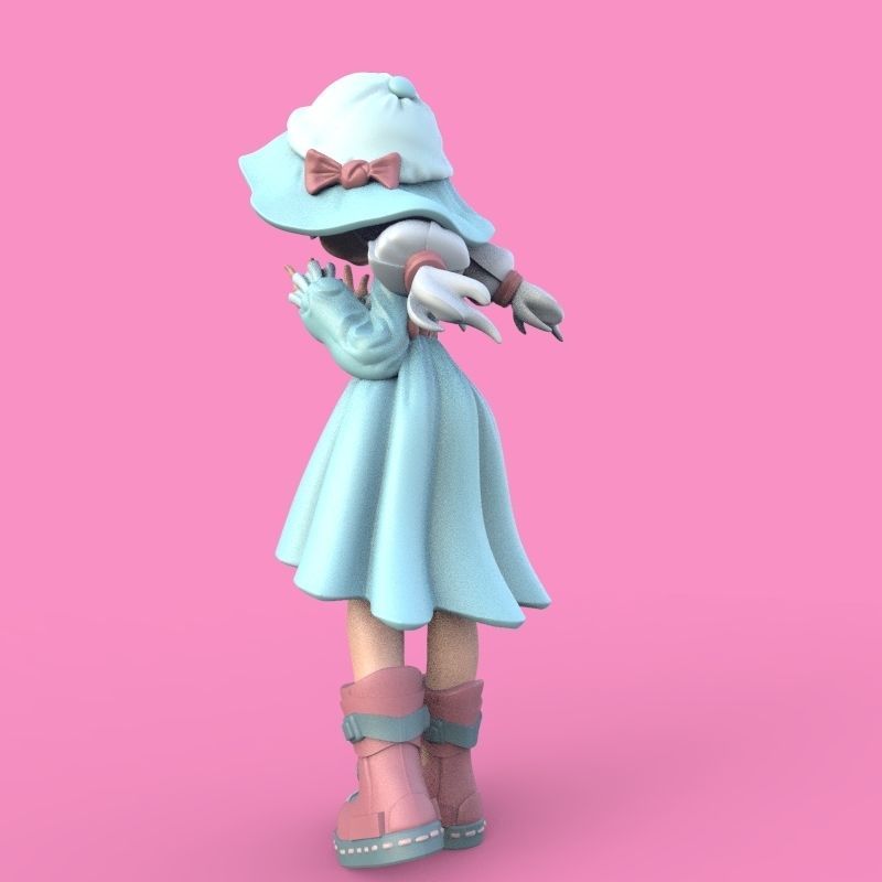 Summer Girl 3D print model_49