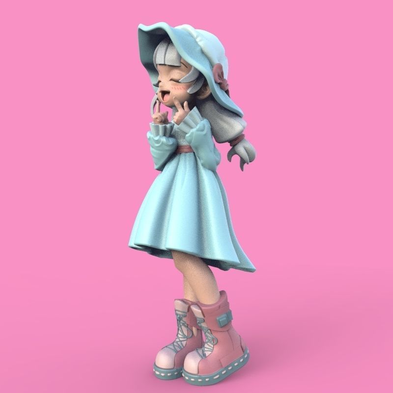 Summer Girl 3D print model_13
