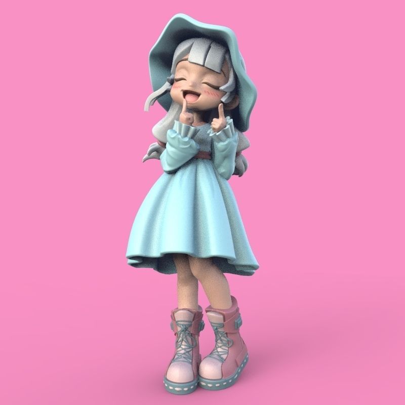 Summer Girl 3D print model_26