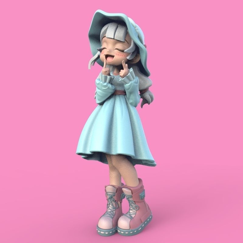 Summer Girl 3D print model_54