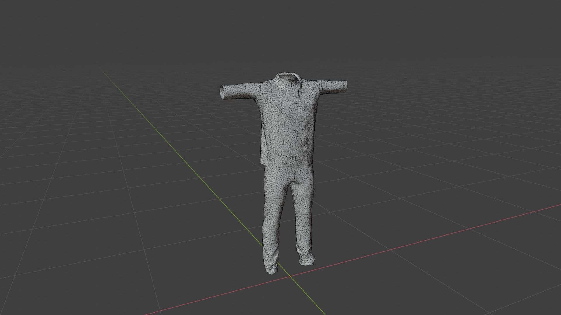 Man Outfit Low-poly 3D model_6