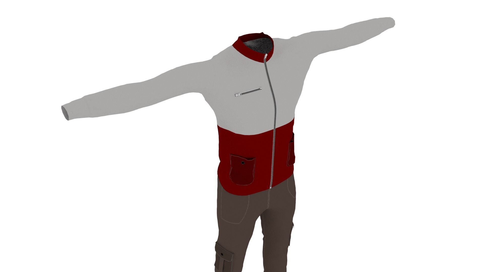 Man Outfit Low-poly 3D model_4