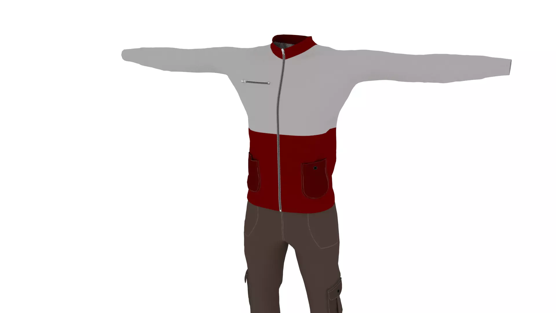 Man Outfit Low-poly 3D model_0