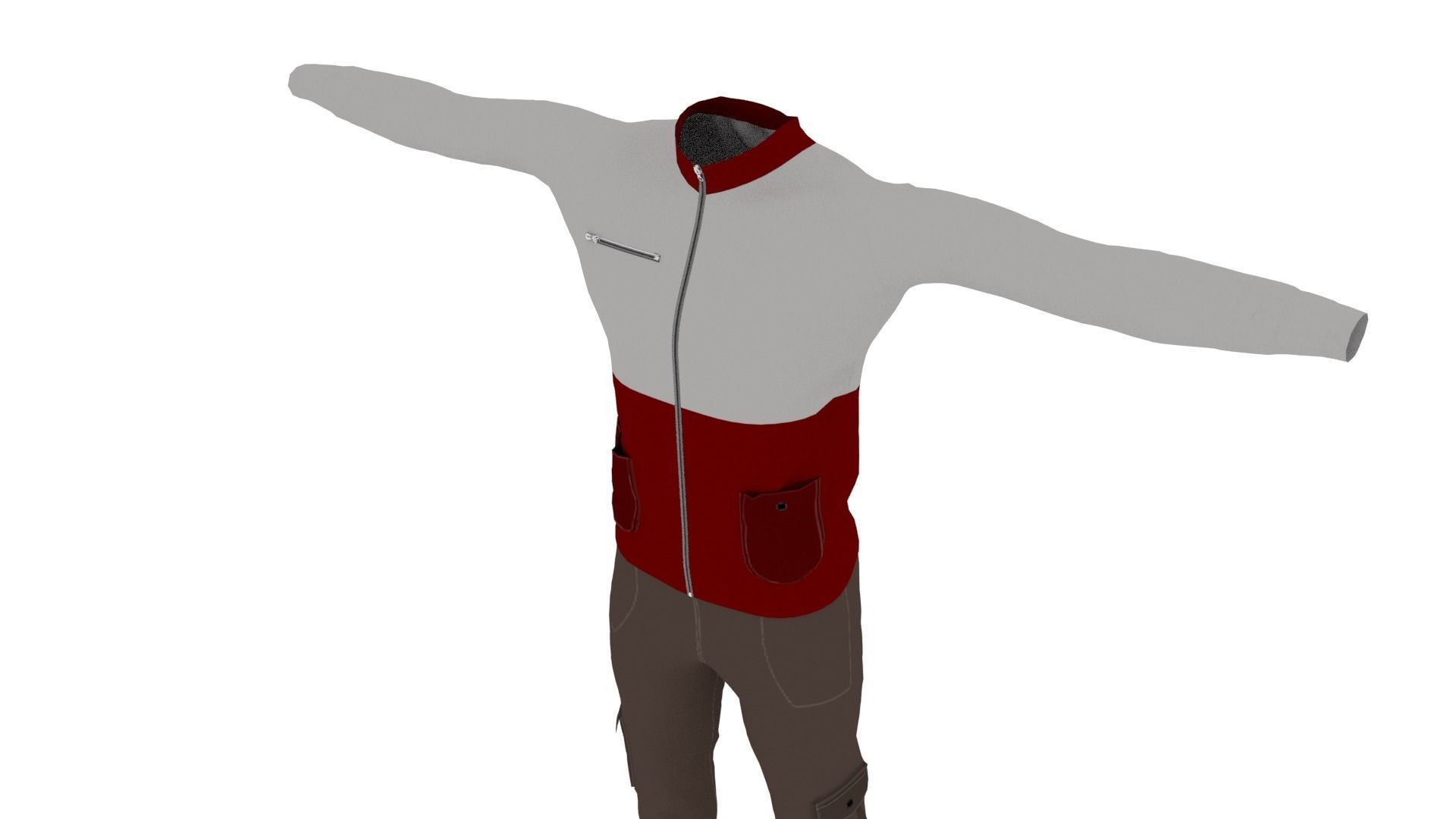 Man Outfit Low-poly 3D model_3
