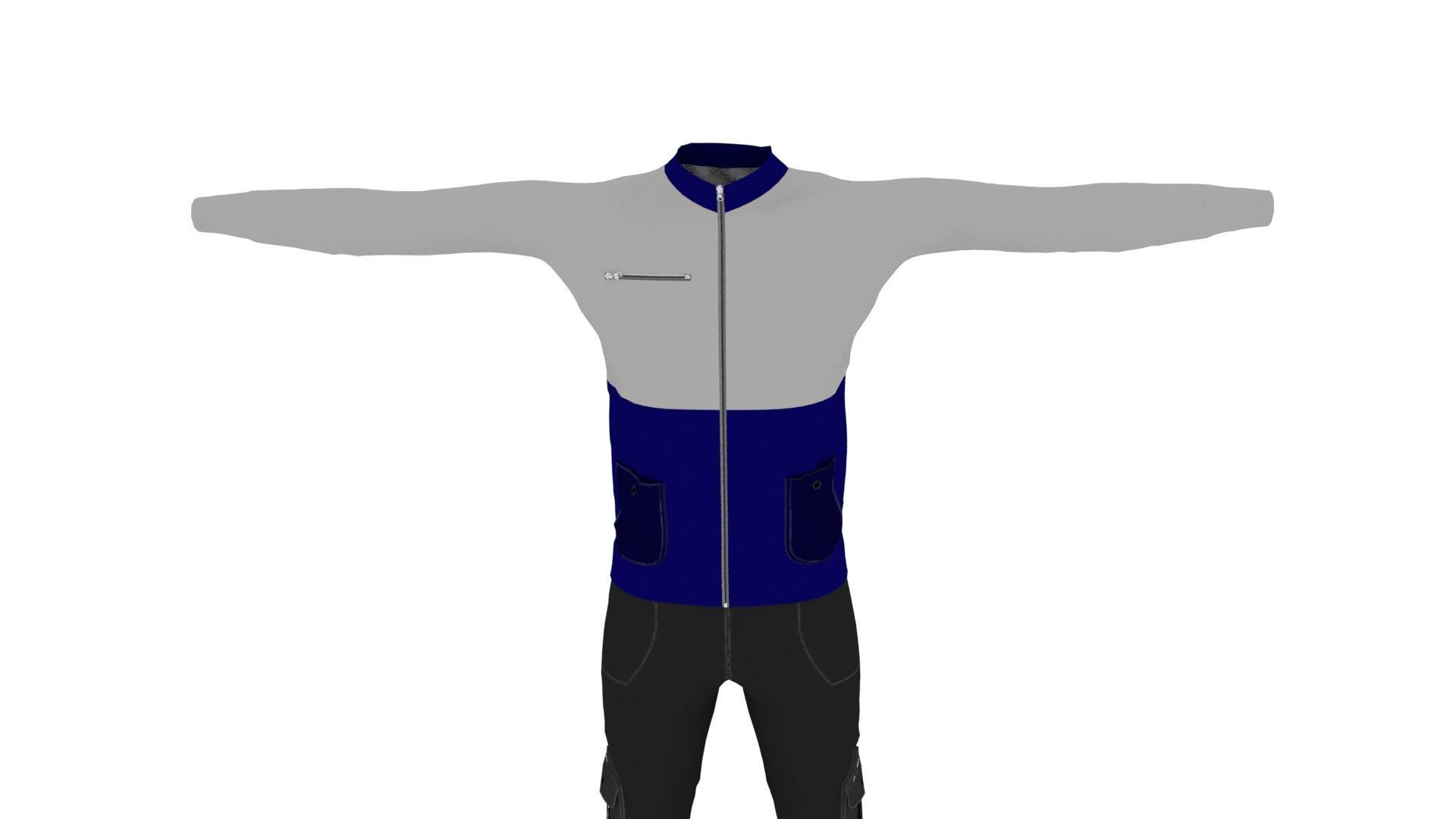 Man Outfit Low-poly 3D model_5