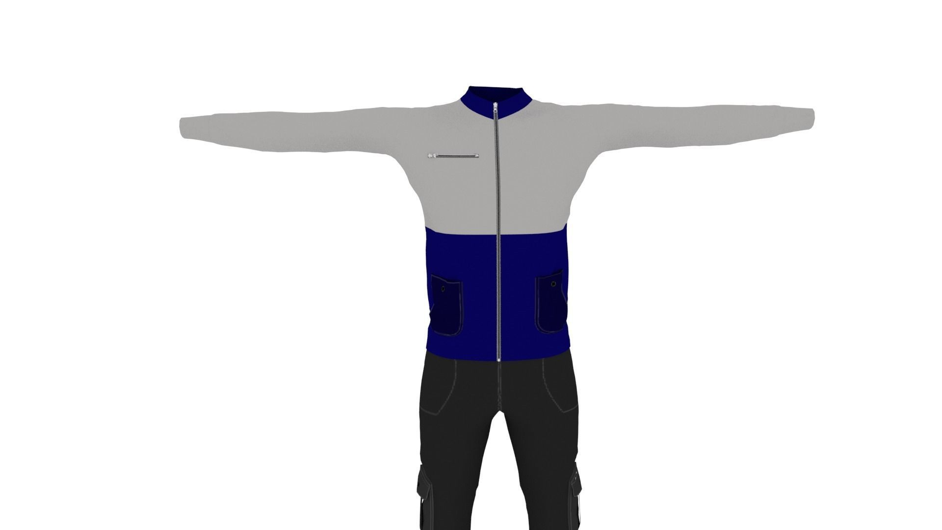 Man Outfit Low-poly 3D model_2