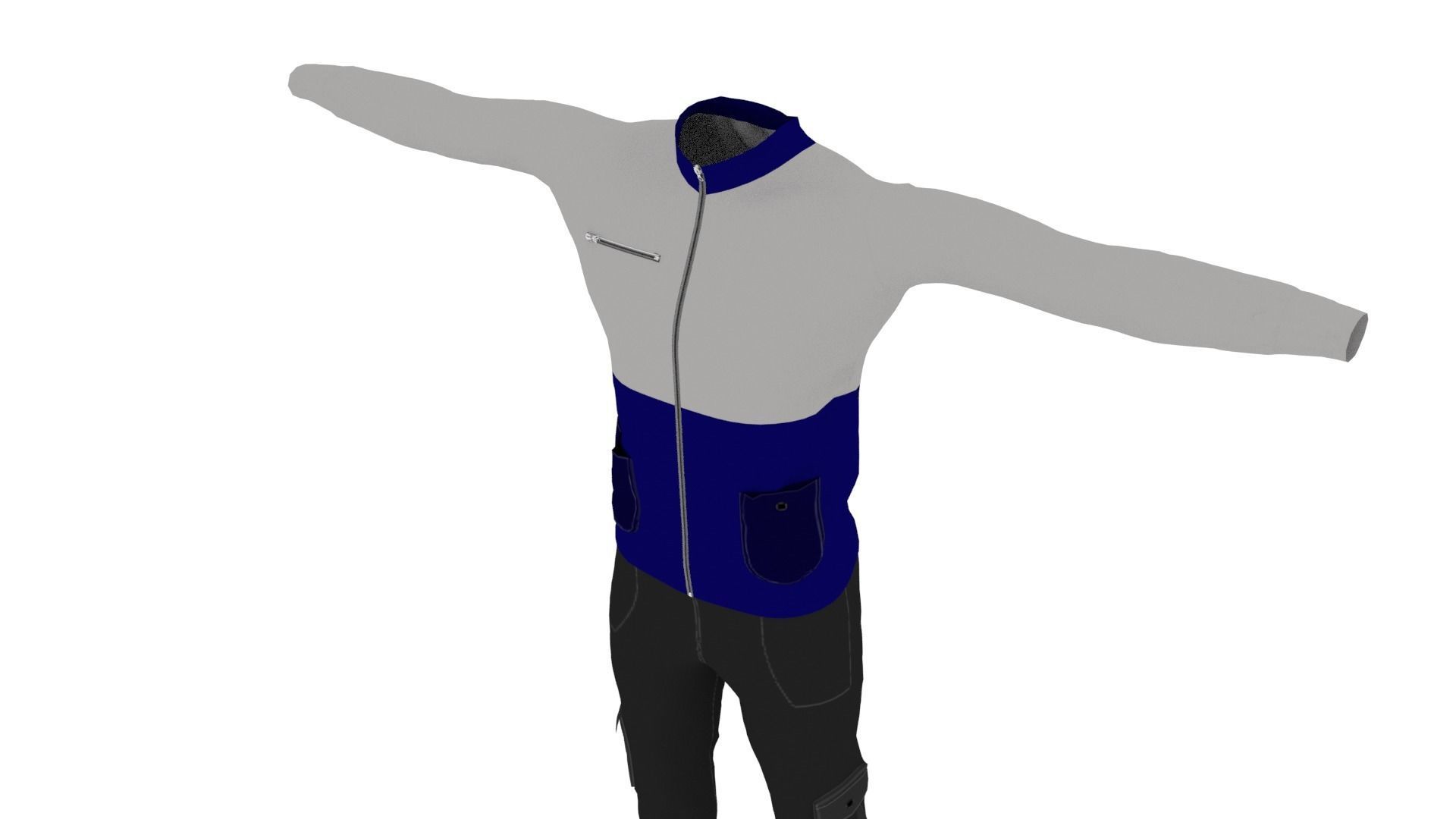 Man Outfit Low-poly 3D model_3