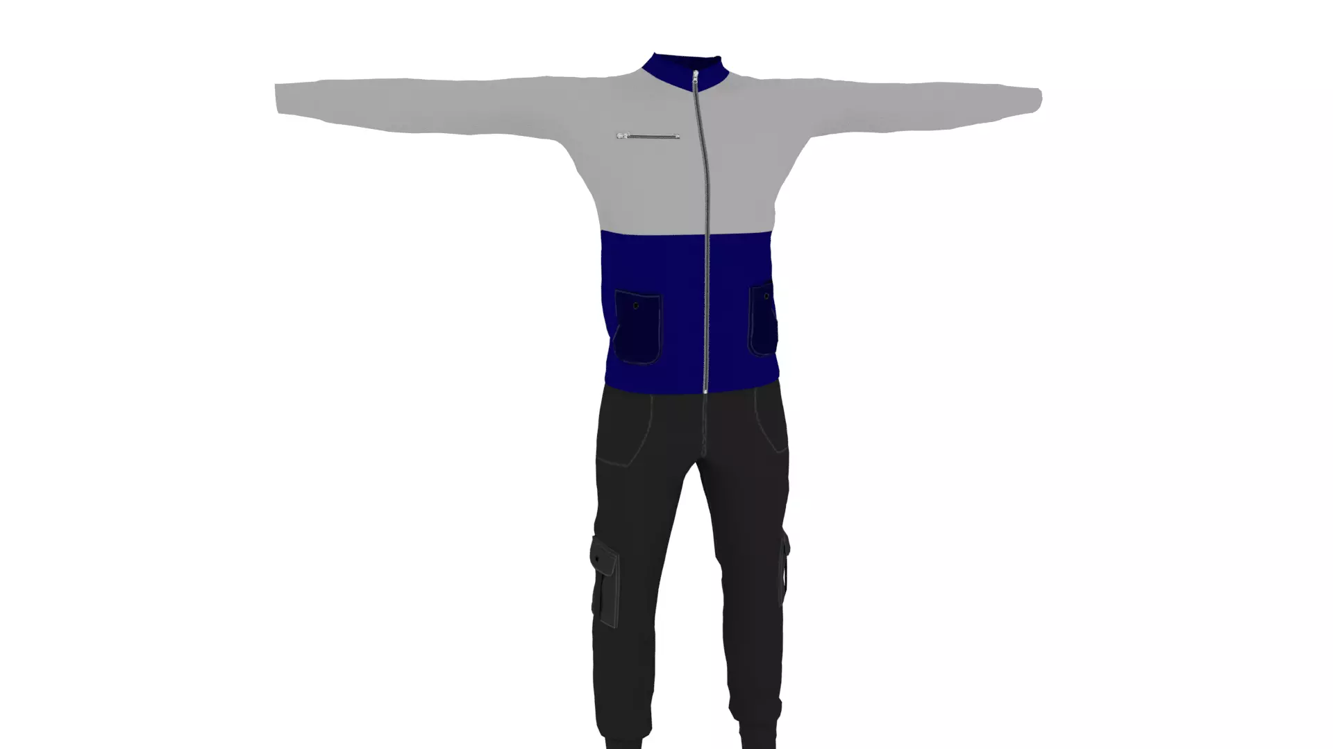 Man Outfit Low-poly 3D model_0