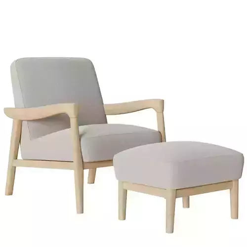 Armchair and bench 3D model