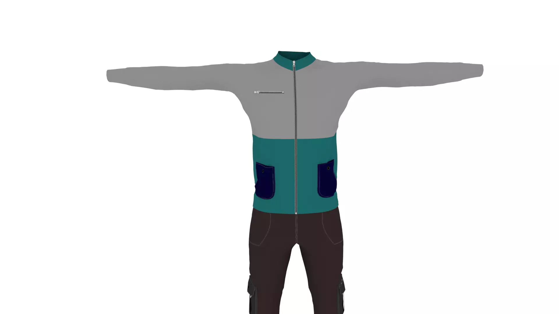 Man Outfit Low-poly 3D model_0