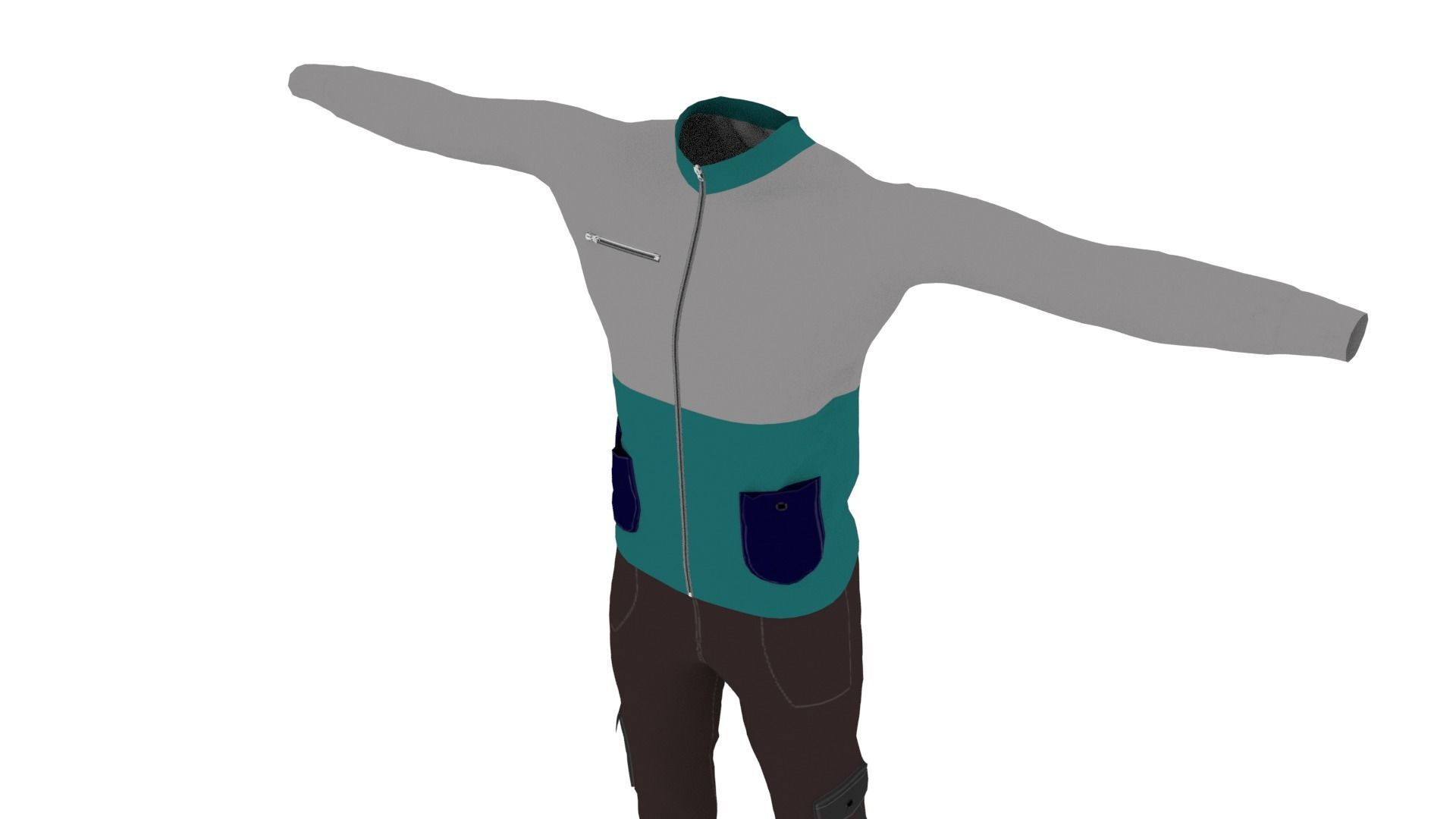 Man Outfit Low-poly 3D model_3