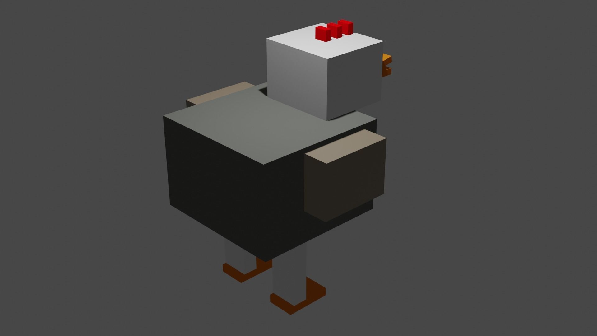 Low Poly Chicken Model Free Free low-poly 3D model_1