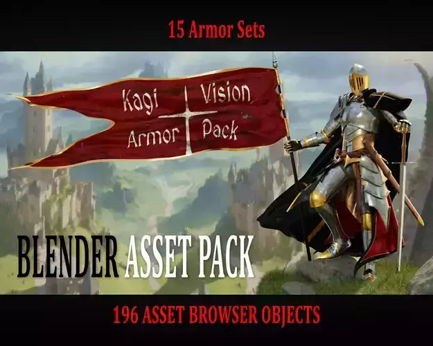 Blender Asset Pack - Kagi Vision Armor Pack