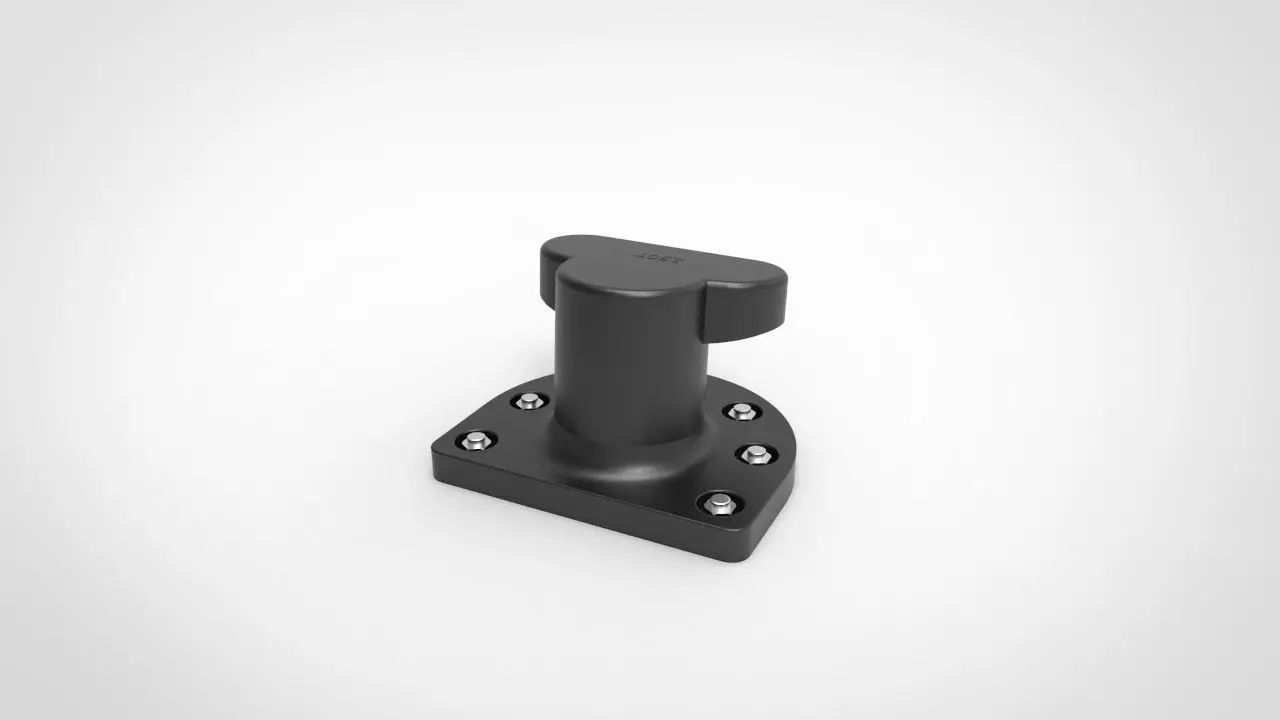 T bollard mooring 3D model_0