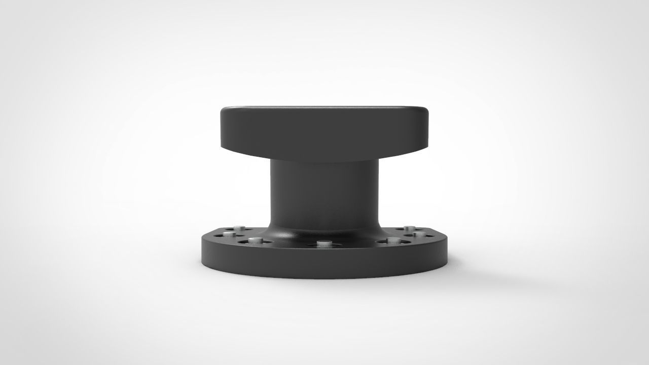 T bollard mooring 3D model_1