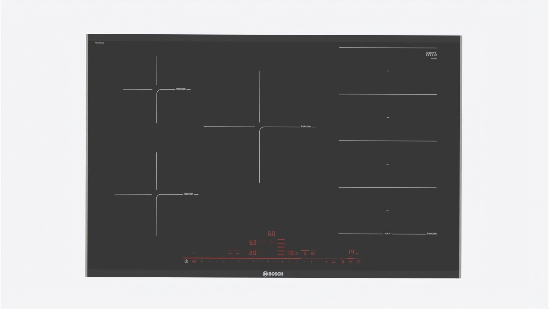 Induction Hob Multi Surface Bosch PXV875DC1E Glass Black 02 3D model_4
