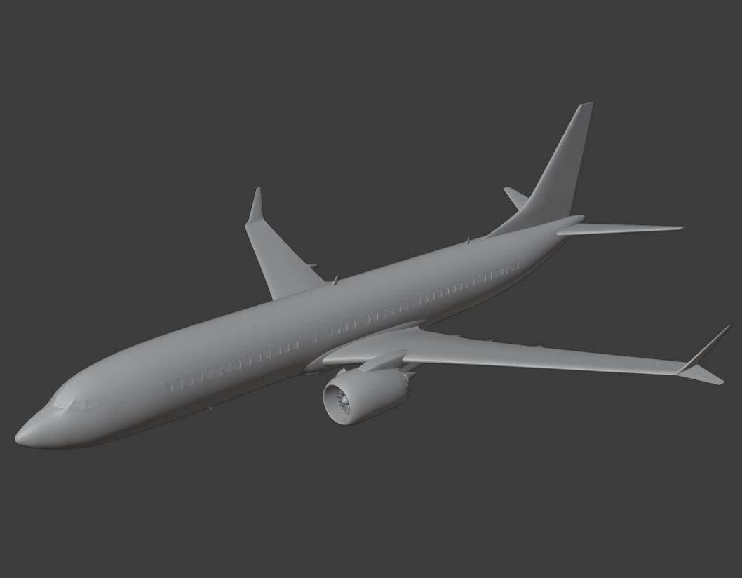 Boeing 737 Max ready to 3D printing 3D print model_6
