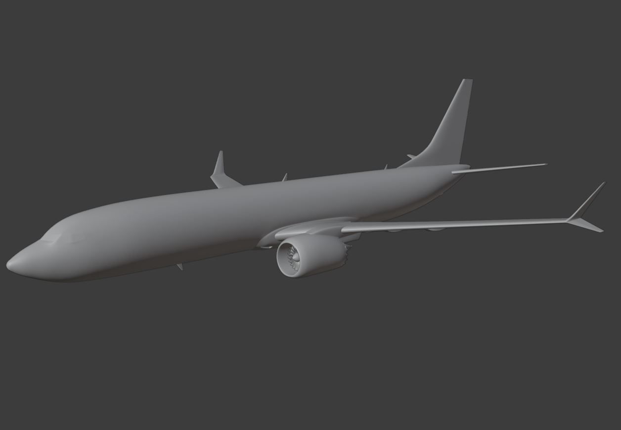 Boeing 737 Max ready to 3D printing 3D print model_1