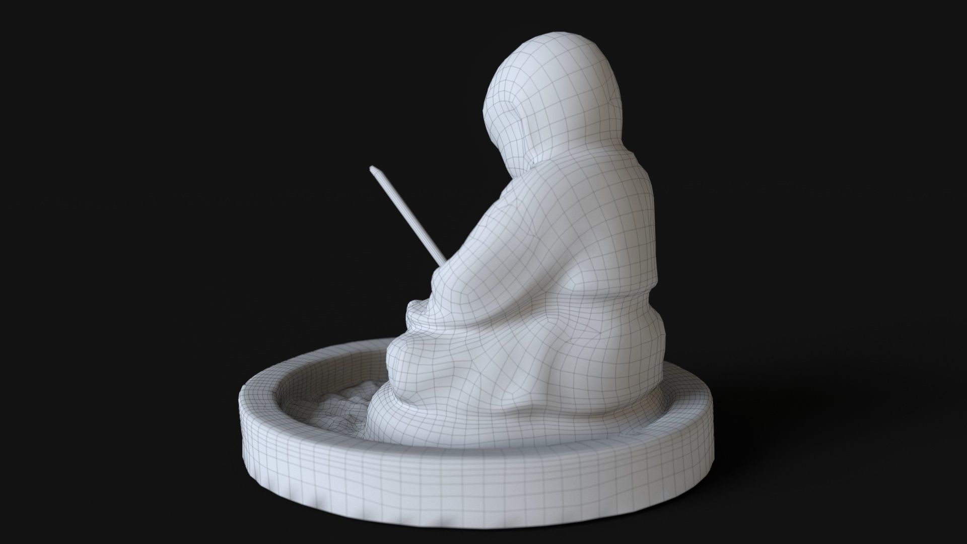 Buddha incense Low-poly 3D model_13