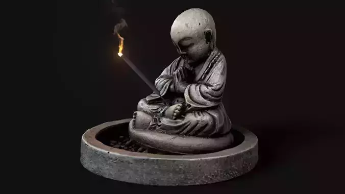 Buddha incense Low-poly 3D model