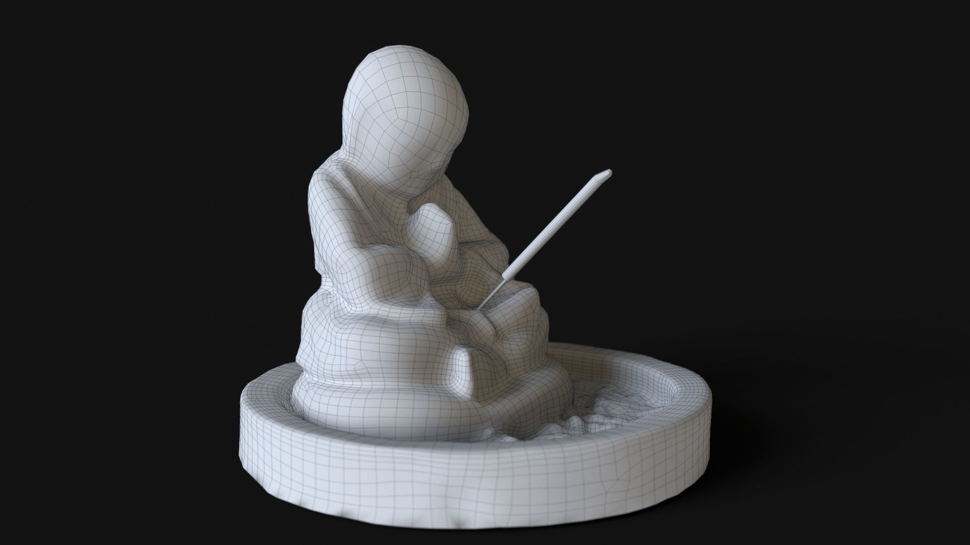 Buddha incense Low-poly 3D model_12