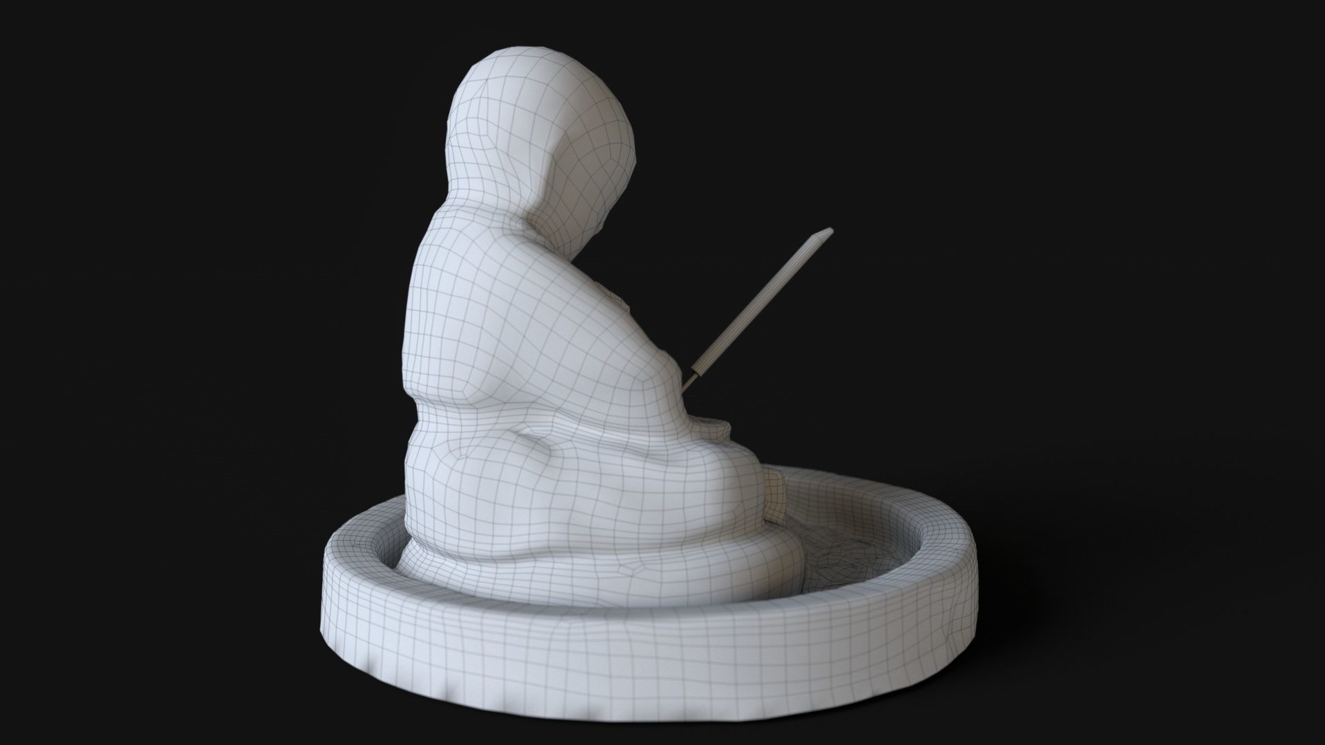 Buddha incense Low-poly 3D model_14